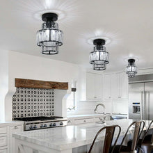 Load image into Gallery viewer, Crystal Ceiling Light Modern Luxury Black / Gold Finish E27