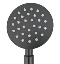 Load image into Gallery viewer, Rainfall Shower Hand Round Black Matt Finish Handset 1.2m Shower Hose Handset Holder For Bath Tap