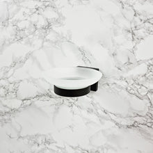 Load image into Gallery viewer, black soap holder for bathroom Soap Holder Black Glass Dish & Holder Modern Designer Bathroom Wall Mounted Accessory