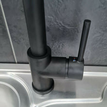 Load image into Gallery viewer, Kitchen Tap Black Finish Mixer Tap Pull Down Dual Spout Spray Single Lever Faucet Kitchen Tap Black Finish Mixer Tap Pull Down Dual Spout Spray Single Lever Faucet