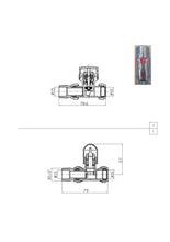 Load image into Gallery viewer, Thermostatic and Manual Control Corner Towel Radiator Valves15mm Pair Chrome