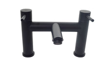 Load image into Gallery viewer, Bath Filler Tap Waterfall Effect Bathroom Modern Waterfall Black Finish Basin Bath Sink Mono Square Mixer Bath Filler Tap
