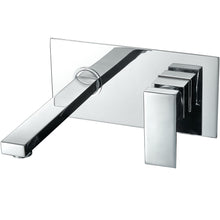 Load image into Gallery viewer, basin mixer tap Wall Mounted Tap Waterfall Basin Sink Mixer Tap Bathroom Basin Tap Chrome Finish Single Lever Hot Cold Tap