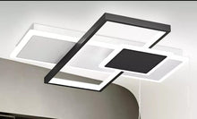 Load image into Gallery viewer, Rectangle LED Ceiling Light Modern Simple Flush Mount Ceiling Lamp Metal Black+White
