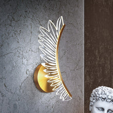 Load image into Gallery viewer, Minimalist Wall Sconces Gold Single Acrylic Lampshade LED Tri-Color Light Bedside Lamp
