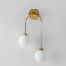 Load image into Gallery viewer, Bedside Wall Lamp Nordic Milkly Glass Wall Lights Indoor Lighting Black/Gold
