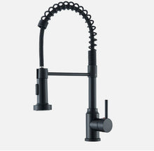 Load image into Gallery viewer, Kitchen Tap Matte Black Kitchen Sink Faucet Single Handle Mixer Tap with Pull Down Sprayer
