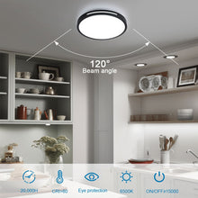 Load image into Gallery viewer, LED Ceiling Light Panel Down Lights Black 34cm Cool White
