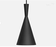 Load image into Gallery viewer, 1 Lamp Pendant Light Cone Aluminium Black Ceiling Light
