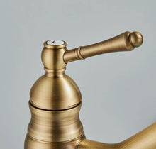 Load image into Gallery viewer, Basin Tap Retro 360 Swivel Bathroom Sink Faucet Single Lever Mixer Gold/Silver
