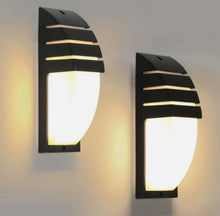 Load image into Gallery viewer, Outdoor Black Wall Light Waterproof IP65 LED Warm Light 12W 58x12cm 2 Pack

