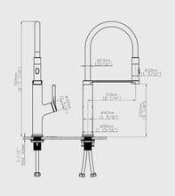 Load image into Gallery viewer, Modern Pull-Down Kitchen Faucet with Flexible Hose Chrome Tap
