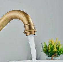 Load image into Gallery viewer, Basin Tap Retro 360 Swivel Bathroom Sink Faucet Single Lever Mixer Gold/Silver
