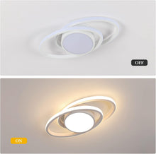 Load image into Gallery viewer, Modern LED Ceiling Light with Remote Control – Decorative Flush Mount Fixture White 40cm
