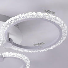 Load image into Gallery viewer, LED Ceiling Light White Flush Mount Light 4 Rings Modern Chandelier 60cm Cold White
