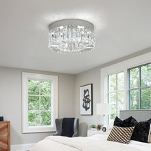 Load image into Gallery viewer, LED Ceiling Light Crystal Chandelier Silver Pendant Light 3 Colors Light 50 cm
