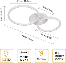 Load image into Gallery viewer, Ceiling Light White/Gold Round 42W Modern LED Ceiling Light Warm White
