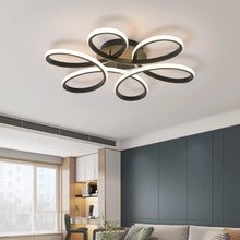 Load image into Gallery viewer, Modern Ceiling Light LED Semi Flush Mount Ceiling Fixture Black 43/74cm 3 Color Lights
