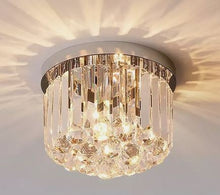 Load image into Gallery viewer, Chandeliers Small Ceiling Light Crystal Modern Crystal Small Lamp 25 Cm Silver Suction Cup Balcony Personality Hall Porch Lamp
