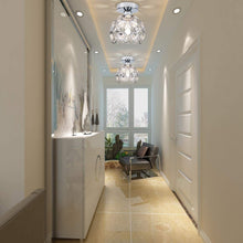 Load image into Gallery viewer, Mini Ceiling Light Crystal Silver Chandelier Semi Flush Mounted Modern G9
