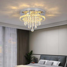 Load image into Gallery viewer, Ceiling Light Silver Modern Crystal Flush Mount Cool White/Warm White LED 30 x 22 cm
