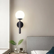 Load image into Gallery viewer, LED Wall Light Indoor Modern E27 Wall Sconce with Globe Glass Ball Black/Gold
