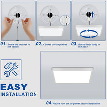 Load image into Gallery viewer, Ceiling Light LED Flush Mount LED Square 30cm White 3 Color Lights

