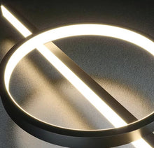 Load image into Gallery viewer, Modern Minimalist Pendant Light Metallic Black Linear LED Pendant Lighting Contemporary Ceiling Chandelier Adjustable Hanging
