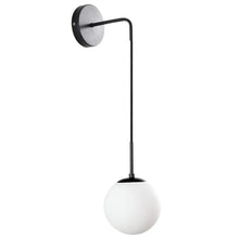 Load image into Gallery viewer, Wall Sconces Wall Lighting Indoor Wall Lamp with White Hanging Globe Glass Shade Black/Gold E27
