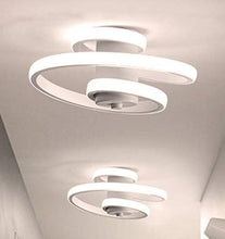 Load image into Gallery viewer, Semi Flush LED Ceiling Light Ceiling Lamp Light Fixtures 18W Nordic Minimalist Black/White
