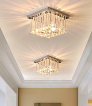 Load image into Gallery viewer, Chandeliers Small Ceiling Light Crystal Modern Crystal Small Lamp 25 Cm Silver Suction Cup Balcony Personality Hall Porch Lamp
