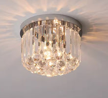 Load image into Gallery viewer, Chandeliers Small Ceiling Light Crystal Modern Crystal Small Lamp 25 Cm Silver Suction Cup Balcony Personality Hall Porch Lamp
