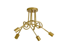 Load image into Gallery viewer, Ceiling Lamp Lighting Curved Design Hanging Lights 5/8 Heads Lighting &amp; Ceiling Fans Black/Gold
