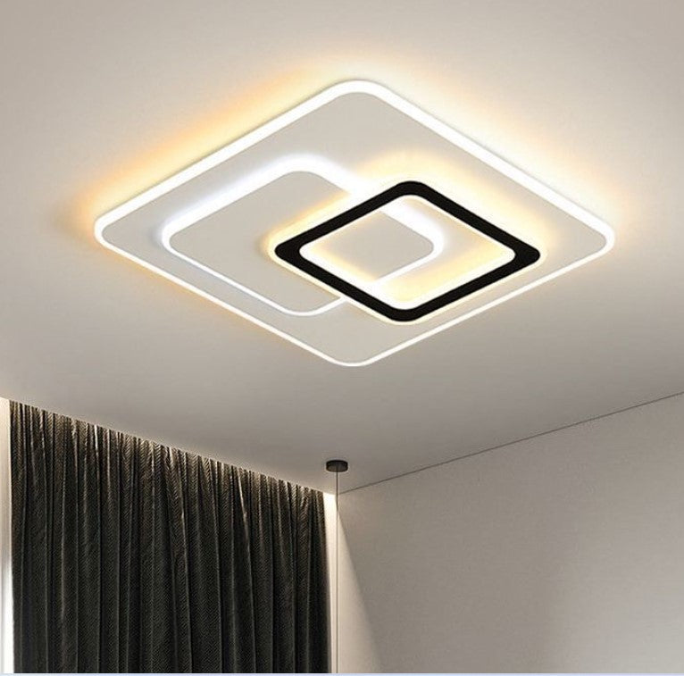 Ceiling Lights Atmosphere LED Chandelier Living Room Lighting 50cm White and Black