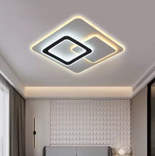 Load image into Gallery viewer, Ceiling Lights Atmosphere LED Chandelier Living Room Lighting 50cm White and Black
