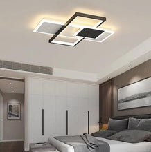 Load image into Gallery viewer, Rectangle LED Ceiling Light Modern Simple Flush Mount Ceiling Lamp Metal Black+White
