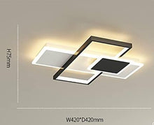 Load image into Gallery viewer, Rectangle LED Ceiling Light Modern Simple Flush Mount Ceiling Lamp Metal Black+White
