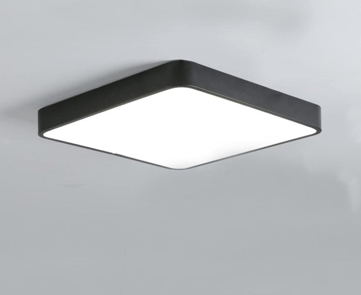 Square Modern Panel Lights Super Bright Ceiling Lamp Minimalist Style Black/White 18W 30cm