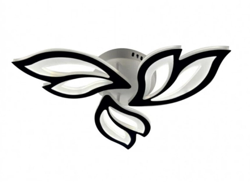 Bedroom LED Lights For Ceiling Flower Chandelier Flush Mount Ceiling Lamp Fixture Black/White 50cm