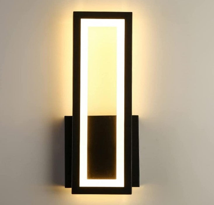 Wall Light Modern Iron Wall Sconce Wall Mounted Light 17W Bedside Lamp Rectangle