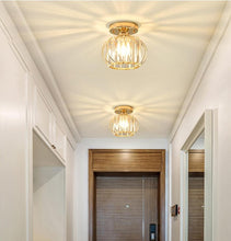 Load image into Gallery viewer, Modern Flush Mounted Ceiling Light Gold Crystal
