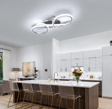 Load image into Gallery viewer, LED Ceiling Lights 36W Modern Curved Design Ceiling Lamp Elegant Unique Silver
