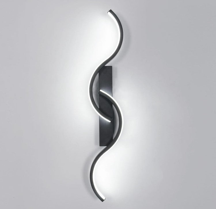 LED Indoor Wall Light 60 cm Black Aluminum Wall Lamp 16 W Modern Wall Lamp Cool White 6500 K