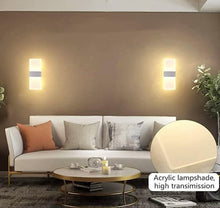 Load image into Gallery viewer, 12 W LED White Wall Light Indoor Modern Wall Lamp Up and Down Hallway Lighting for Bedroom Corridor Living Room Stairs Warm White
