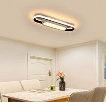 Load image into Gallery viewer, Black LED Ceiling Light 30 W Creative Warm White Oval Ceiling Lights 40 x 12 cm
