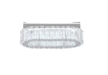 Load image into Gallery viewer, LED Ceiling Light Modern Light Luxury Crystal Oval Design Silver 28cm

