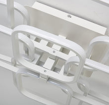 Load image into Gallery viewer, LED Ceiling Light White Aluminum Square Chandeliers Acrylic Shade 85cm 3 Color Lights

