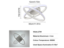Load image into Gallery viewer, Modern LED Ceiling Light White Creative Oval Cool White 30cm
