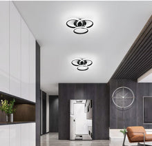 Load image into Gallery viewer, LED Ceiling Light 40W Dimmable Ceiling Lamp Black 3 Rings 3 Color Lights
