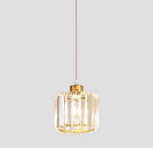 Load image into Gallery viewer, Pendant Light Gold 1 Light E27 Modern with Crystal Shade Adjustable Hanging Height Flush Mount
